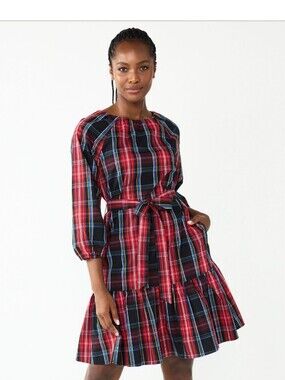 NWT Draper James RSVP plaid dress Christmas Party Back To School Size S Small